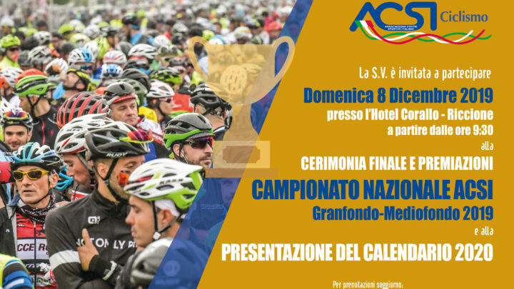 Presentazione nuovo Campionato Nazionale Acsi Ciclismo 2020